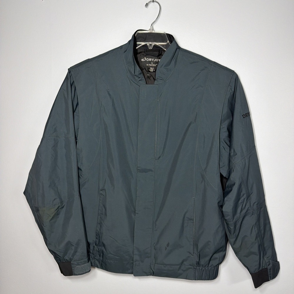 FootJoy DryJoys Jacket Mens Large SlateBlue Full Zip Waterproof Golf Windbreaker